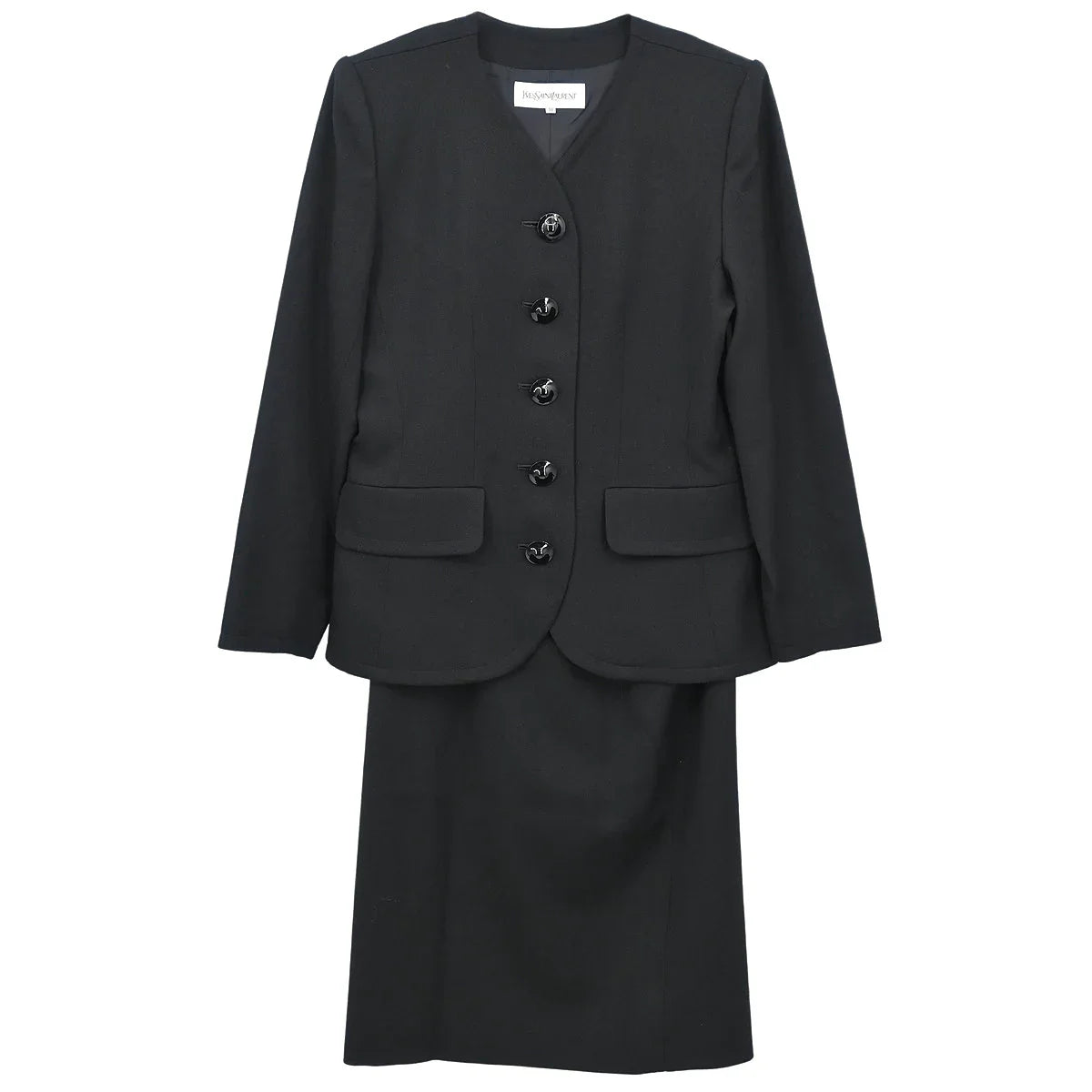Yves Saint Laurent Setup Suit Jacket Skirt Black #38