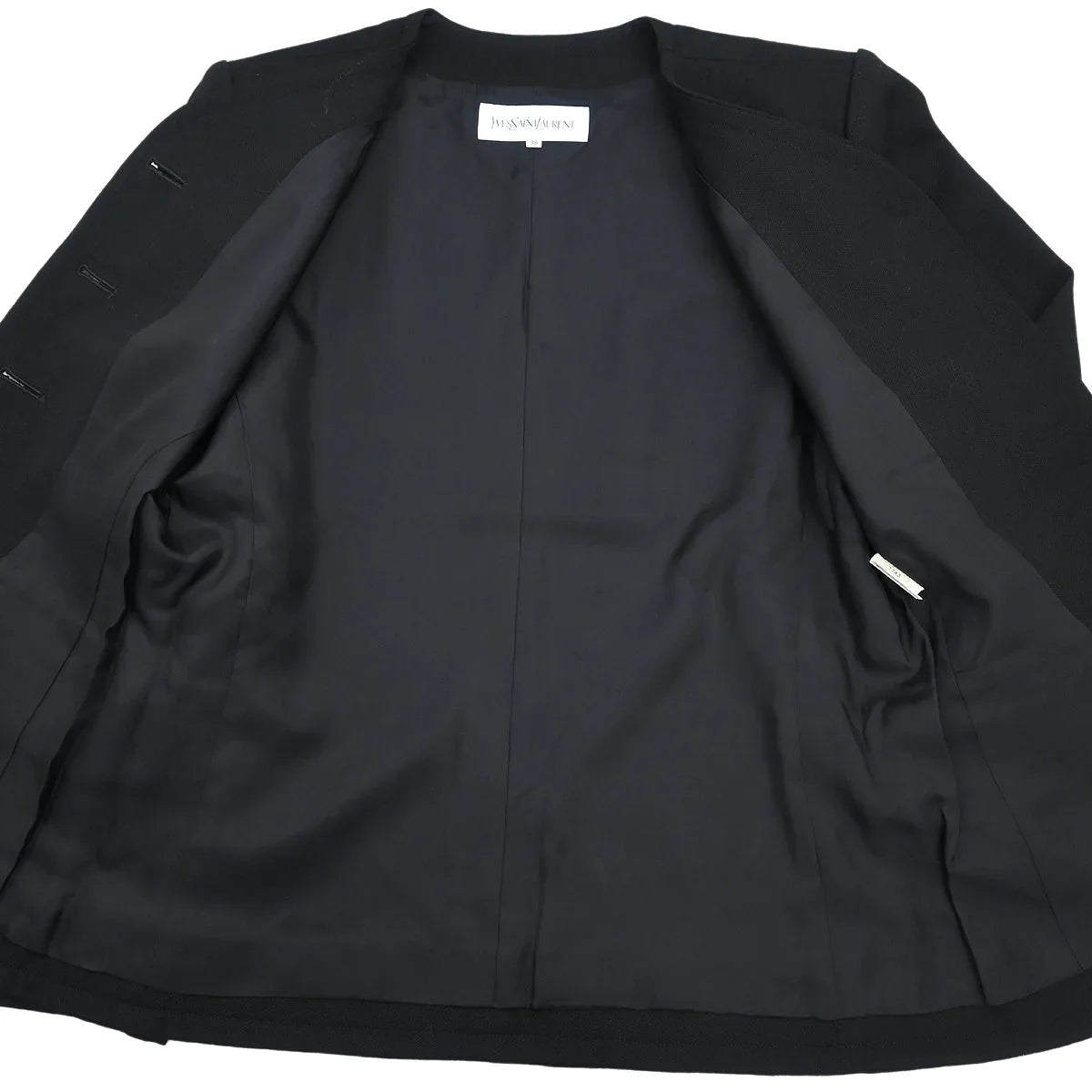 Yves Saint Laurent Setup Suit Jacket Skirt Black #38