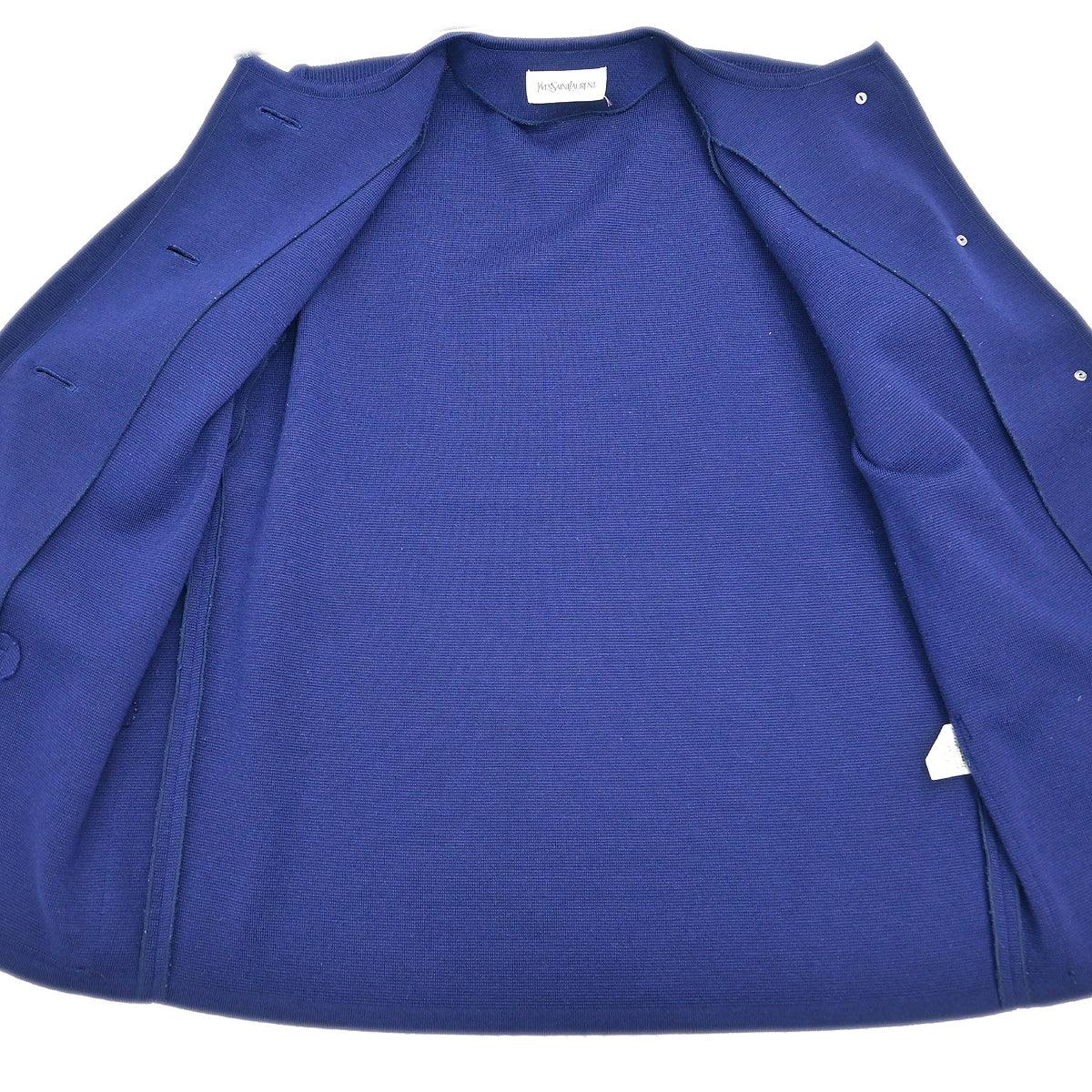 Yves Saint Laurent Setup Suit Jacket Skirt Navy #M #36-38