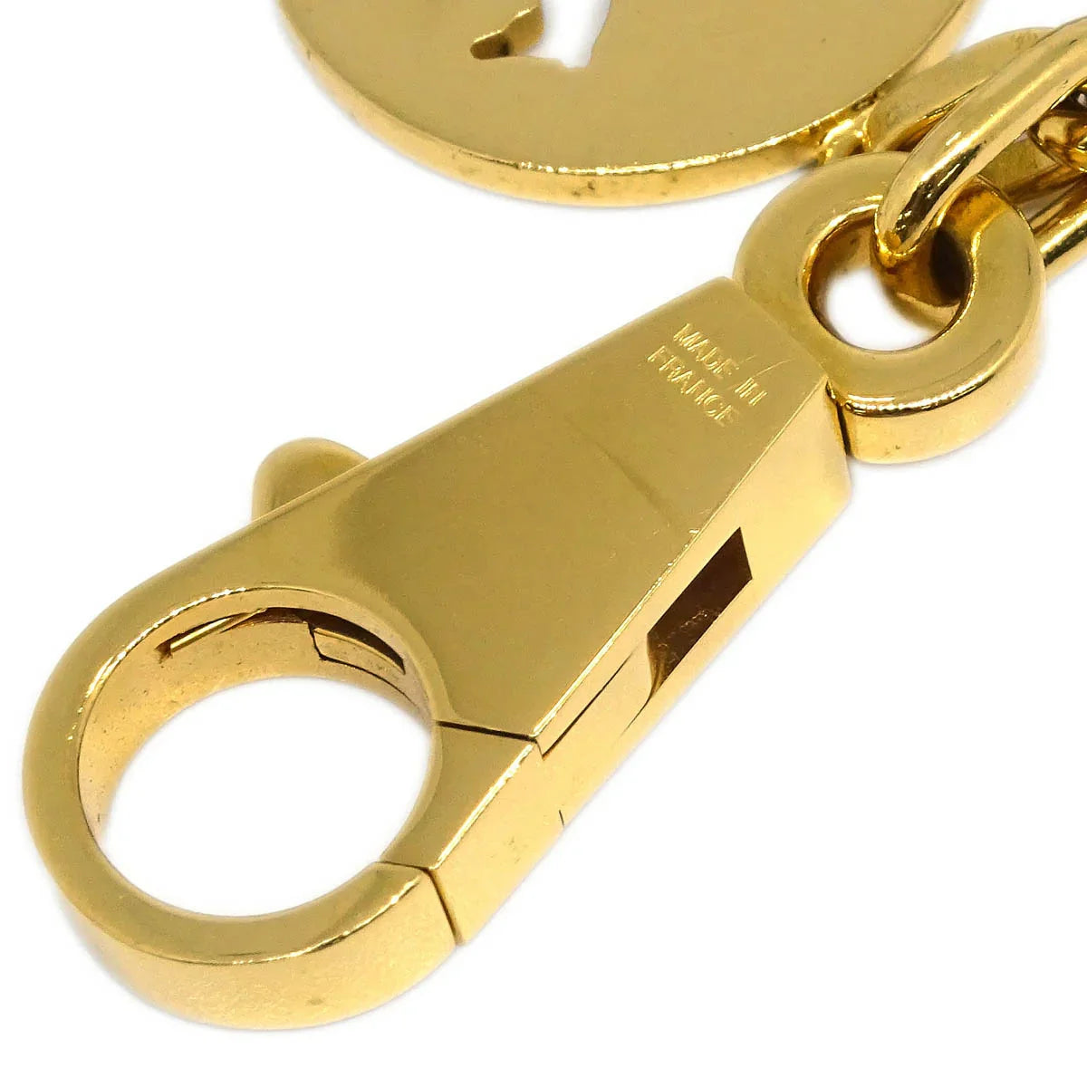 Hermes Amulet Bull Lock Key Holder Bag Charm Gold Small Good