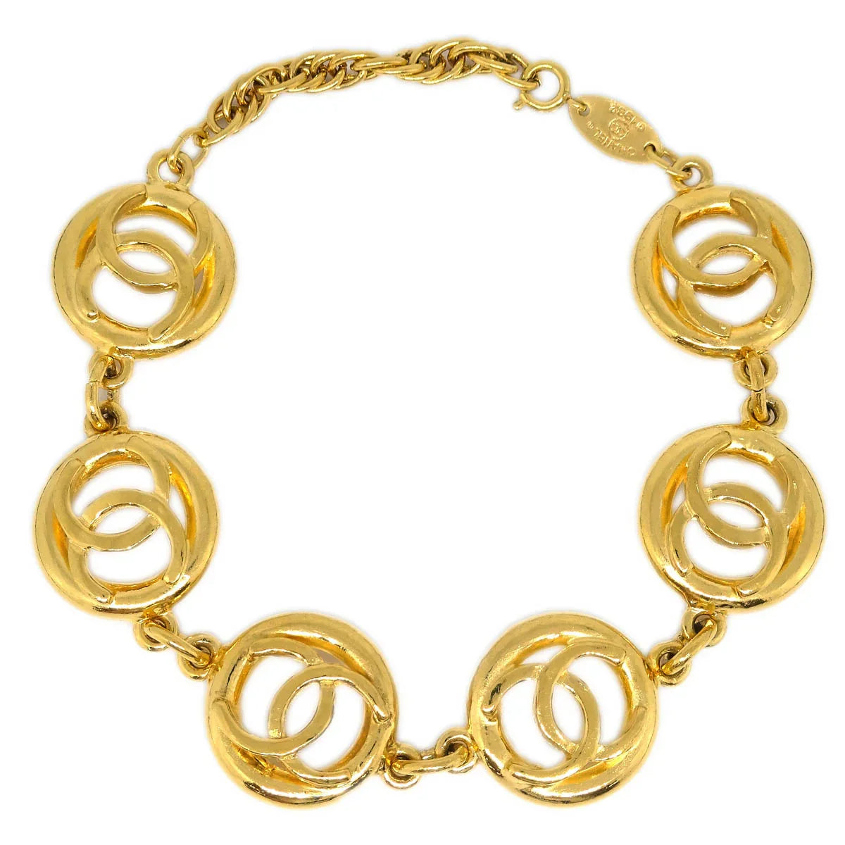 Chanel CC Bracelet Gold 1982
