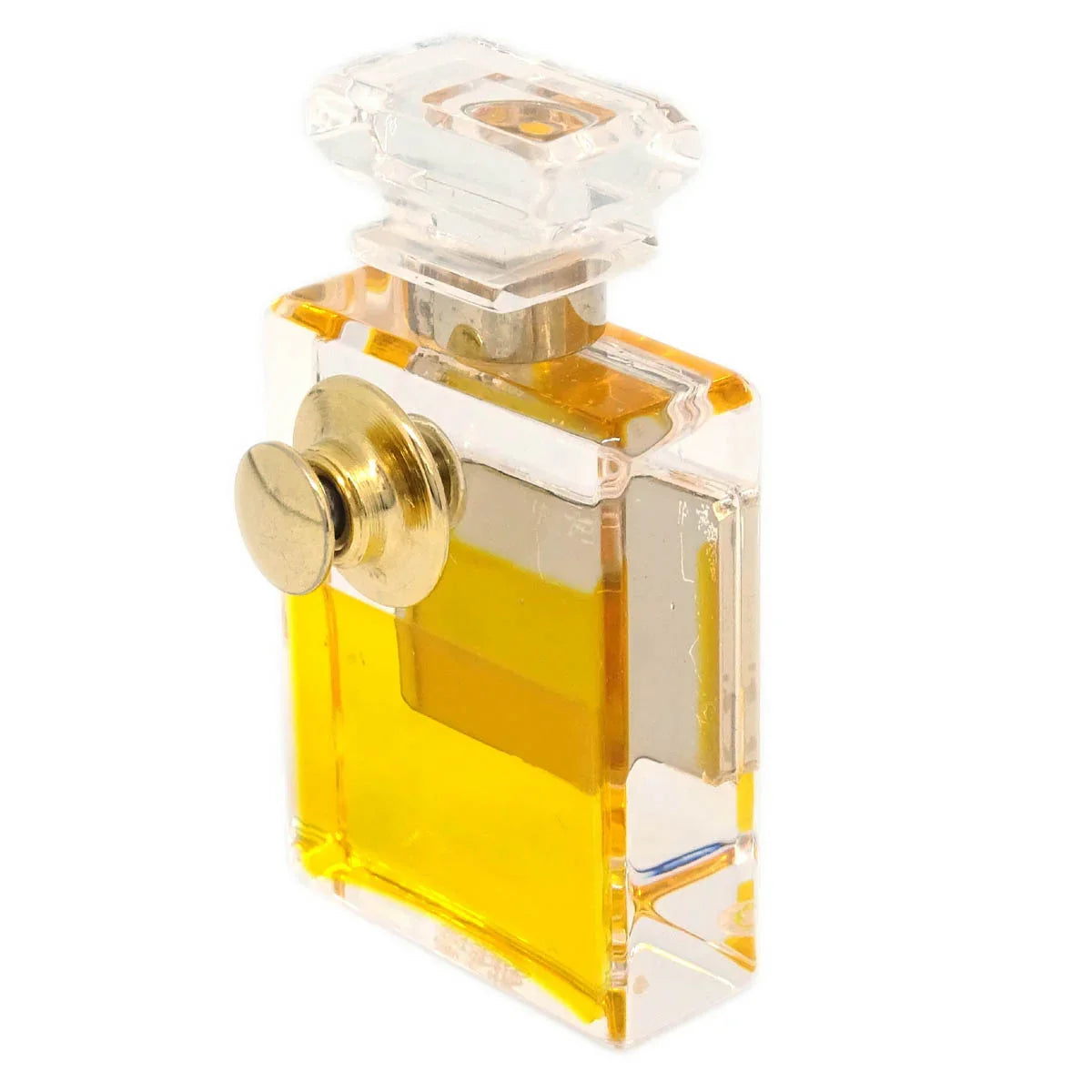 Chanel Perfume Bottle Brooch Pin Clear 06A