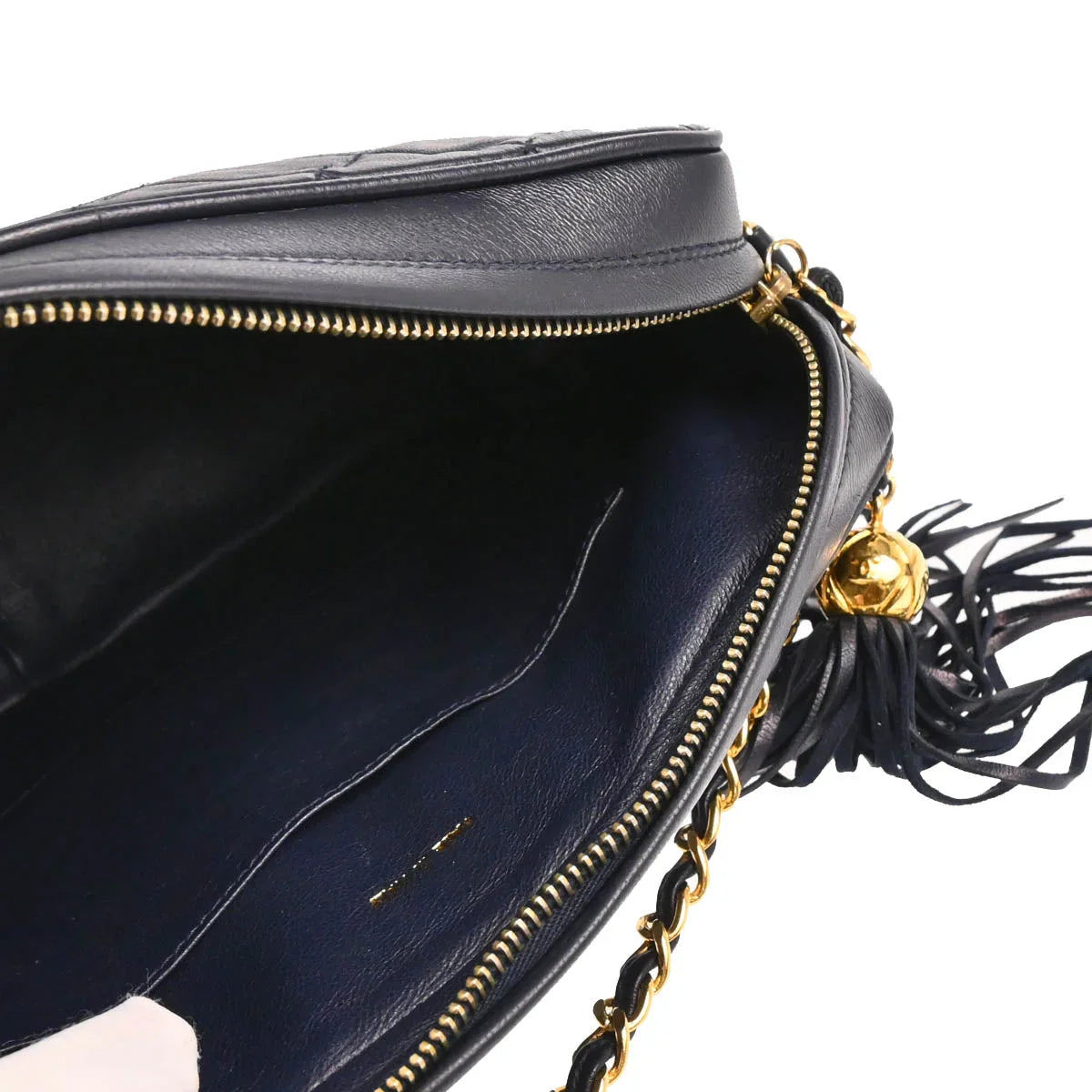 Chanel Navy Lambskin Camera Bag Small