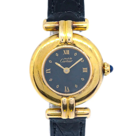 Cartier * Must Colisee Quartz Watch SV925 Black