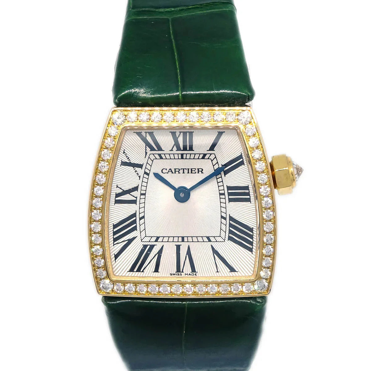 Cartier * La Dona Ref.2903 Quartz Watch 18KPG Diamond Green