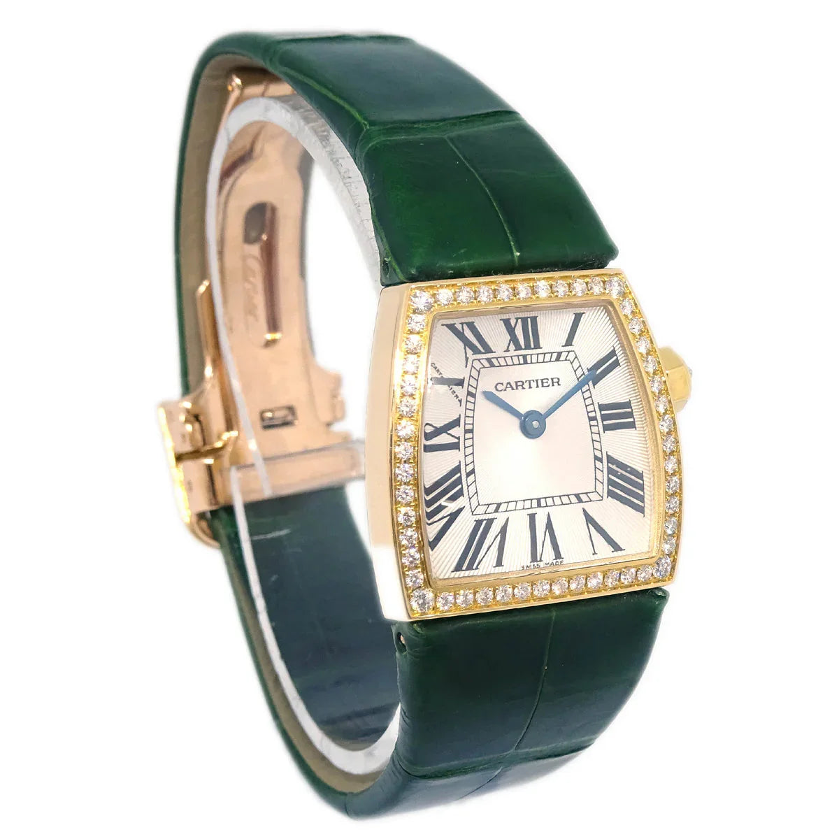 Cartier * La Dona Ref.2903 Quartz Watch 18KPG Diamond Green