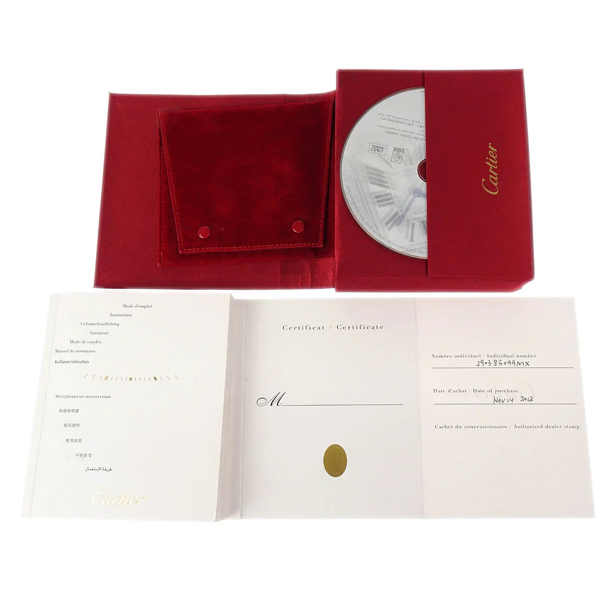 Cartier * La Dona Ref.2903 Quartz Watch 18KPG Diamond Green