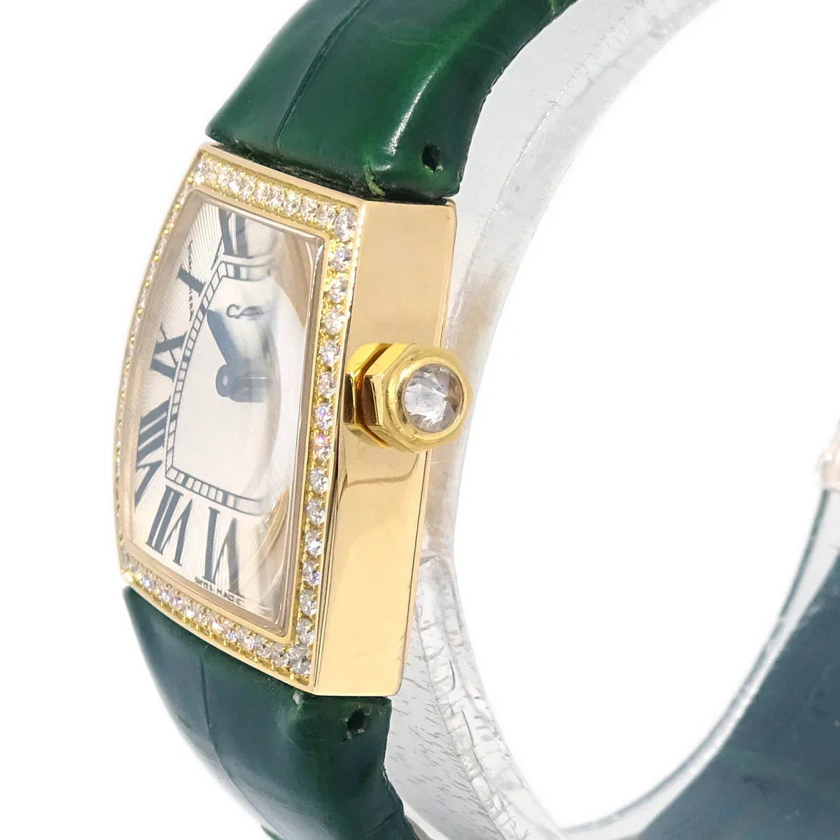 Cartier * La Dona Ref.2903 Quartz Watch 18KPG Diamond Green