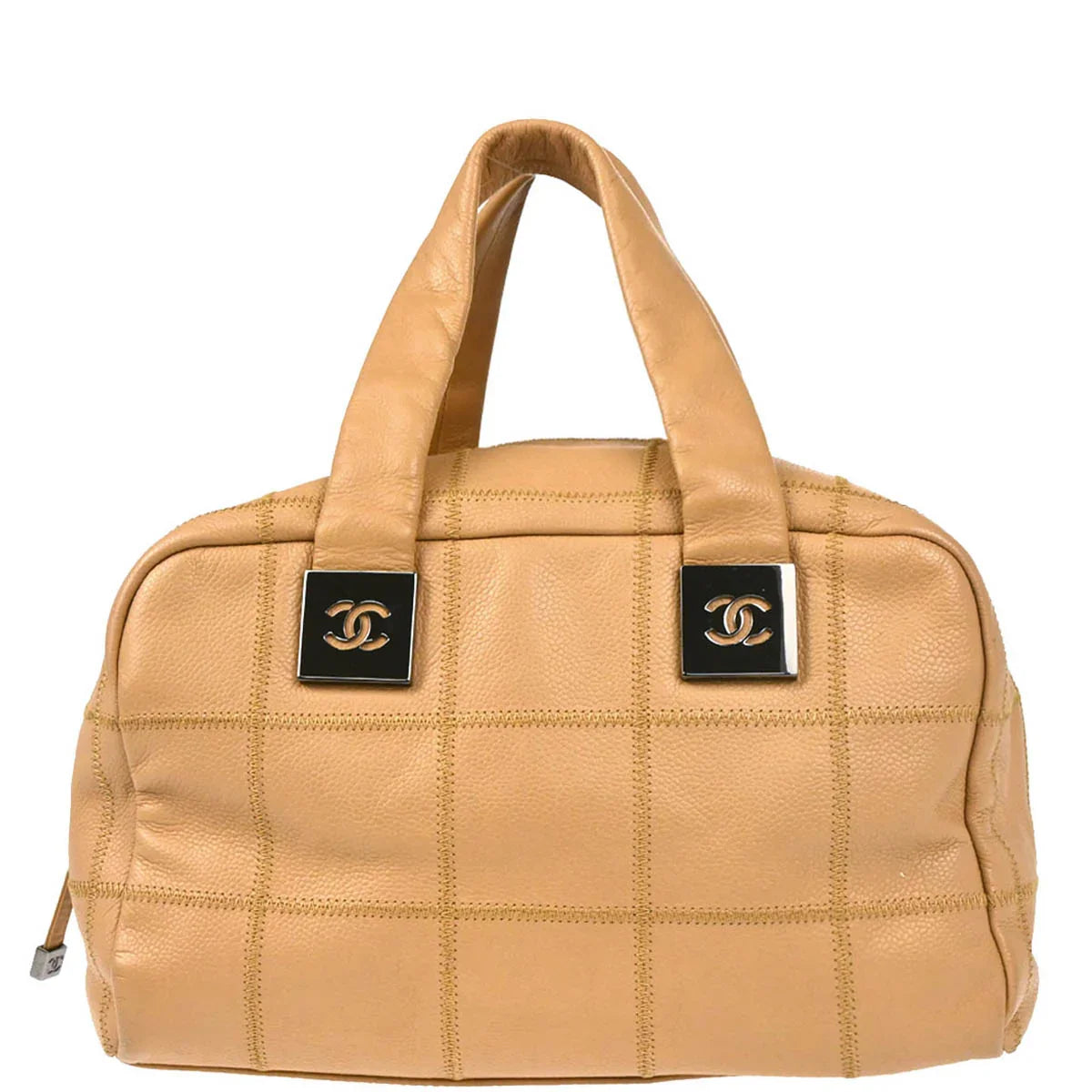 Chanel Beige Caviar Choco Bar Handbag