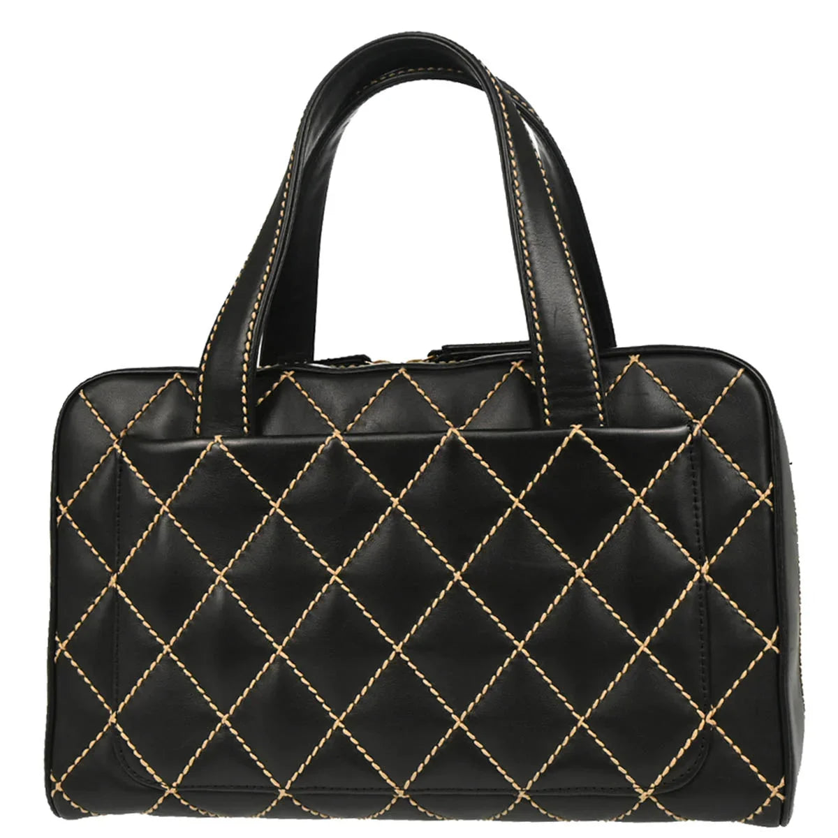 Chanel Black Calfskin Wild Stitch Handbag