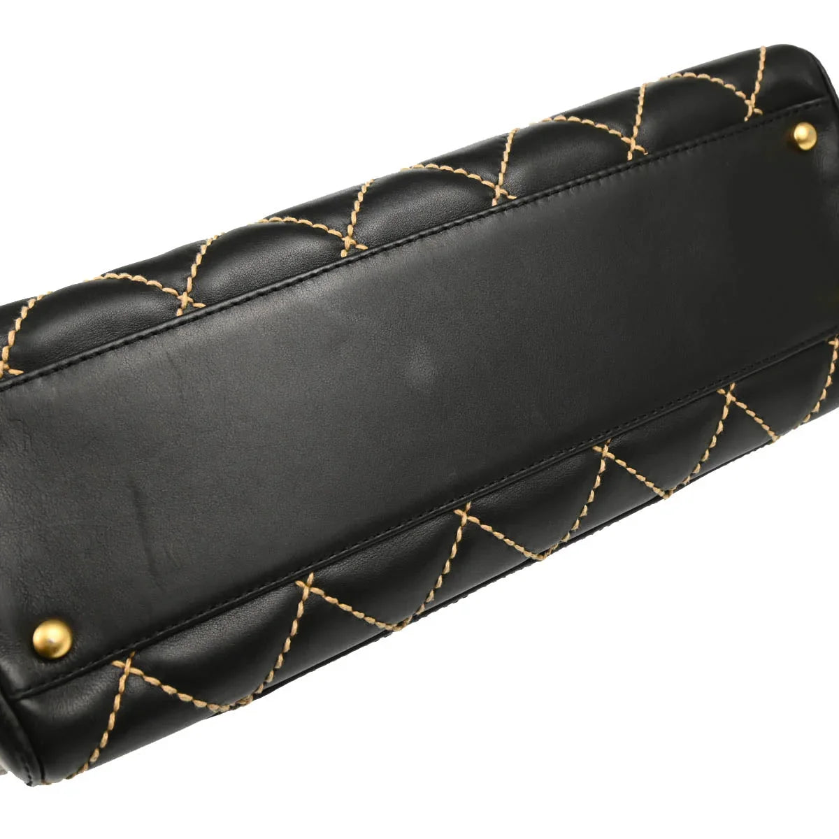 Chanel Black Calfskin Wild Stitch Handbag