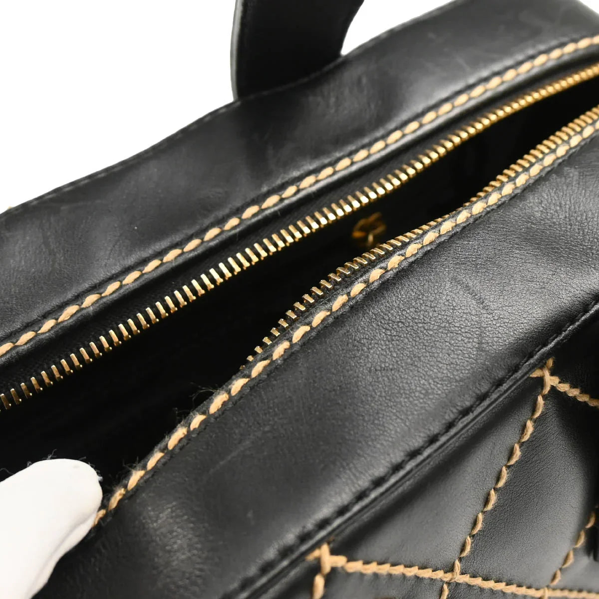 Chanel Black Calfskin Wild Stitch Handbag