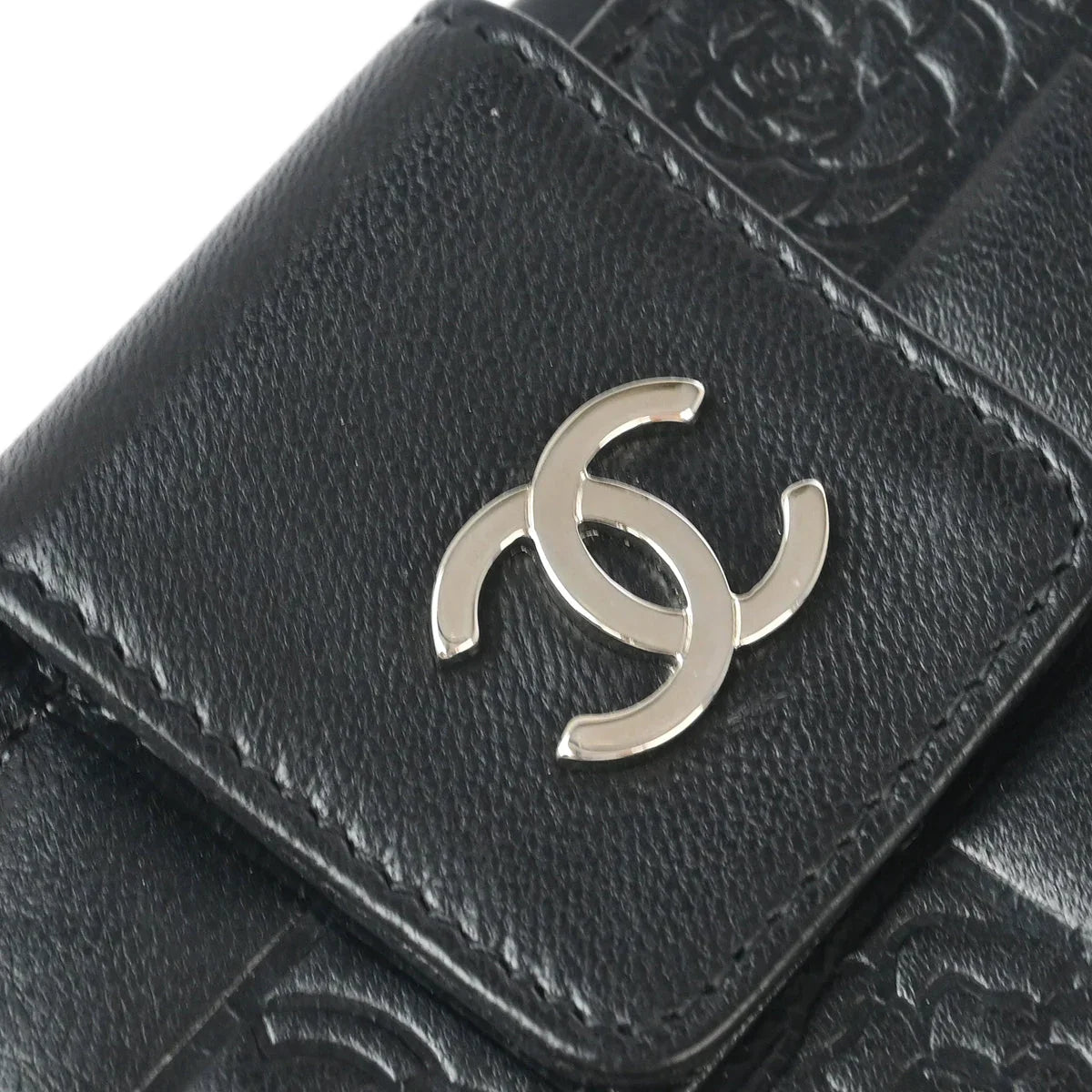 Chanel Black Lambskin Icon Bifold Wallet