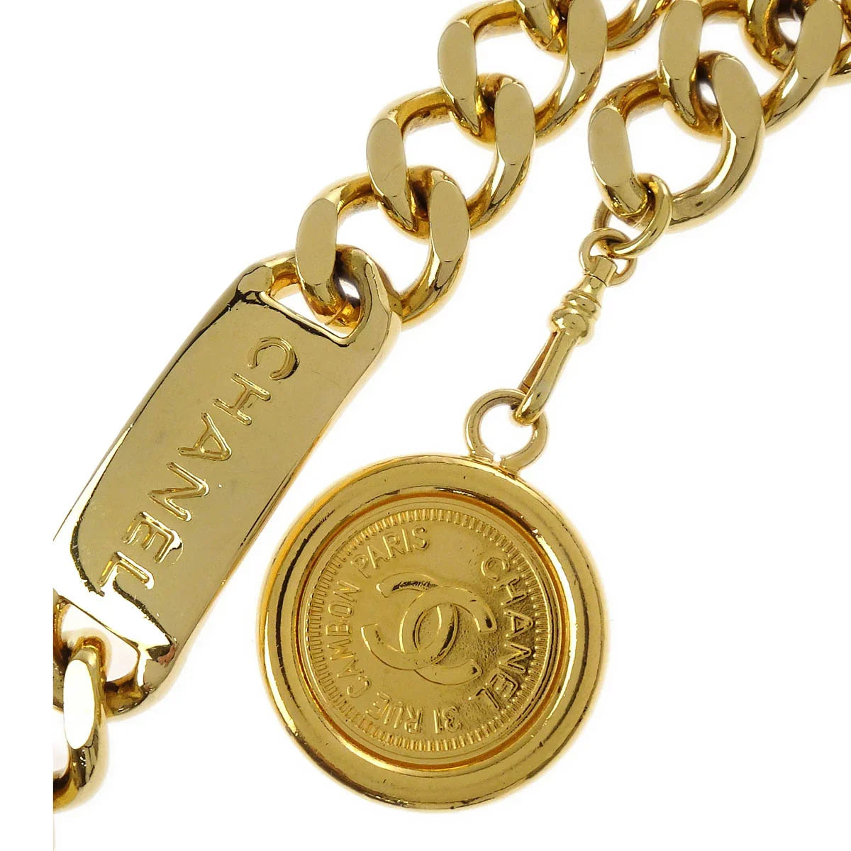 Chanel Chain Belt Medallion Gold 94P Small Good