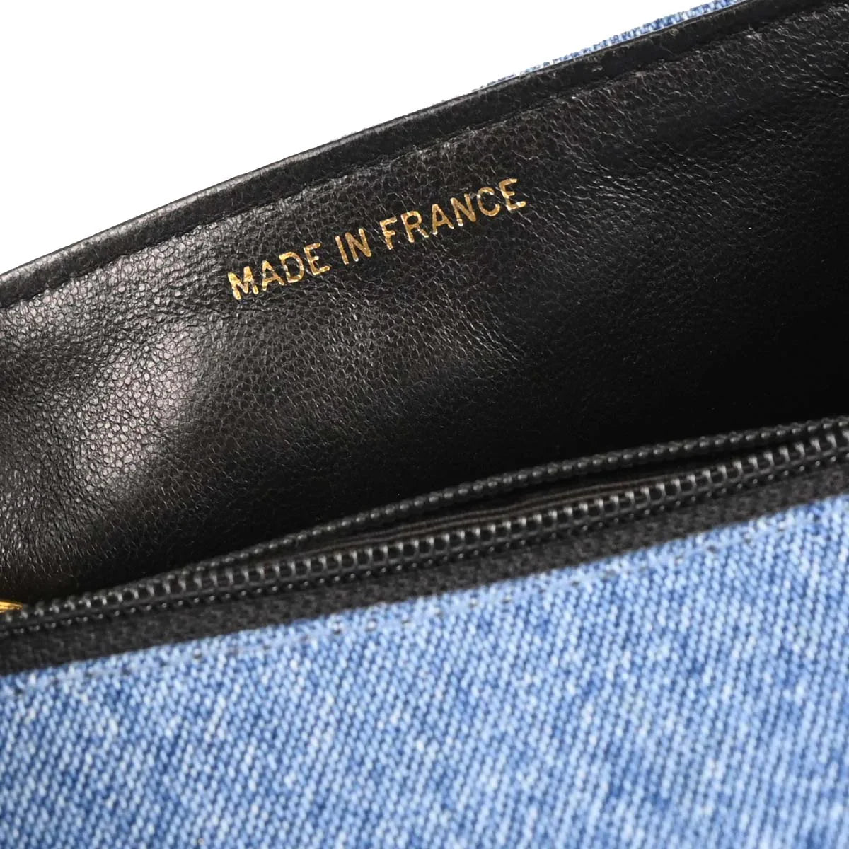 Chanel 1989-1991 Blue Denim Mini Classic Square Flap Shoulder Bag