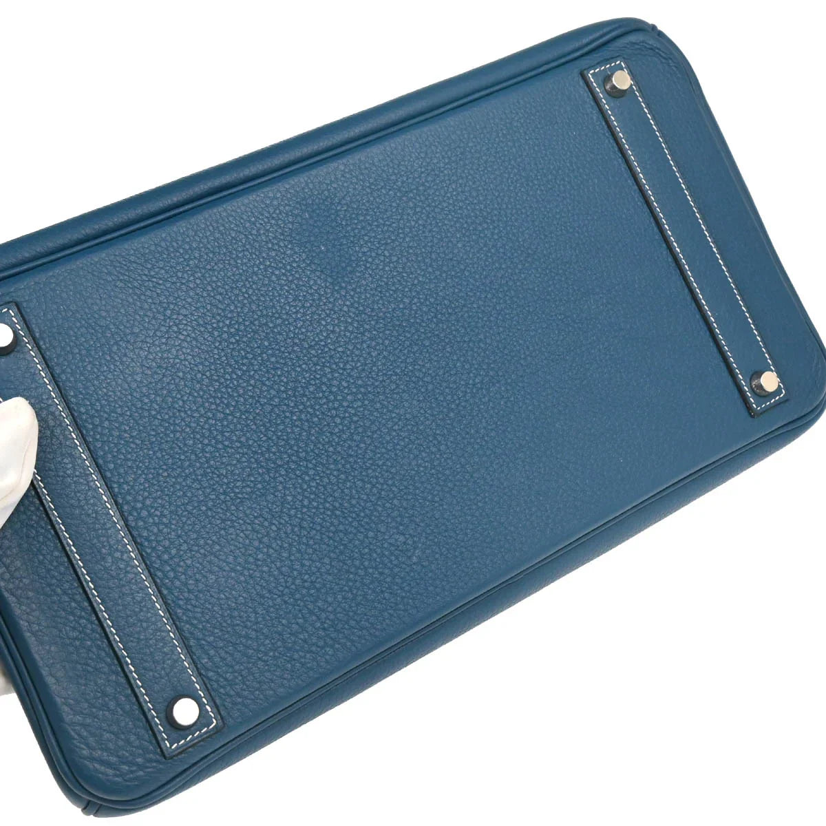 Hermes Blue Jean Taurillon Clemence Birkin 40 Handbag