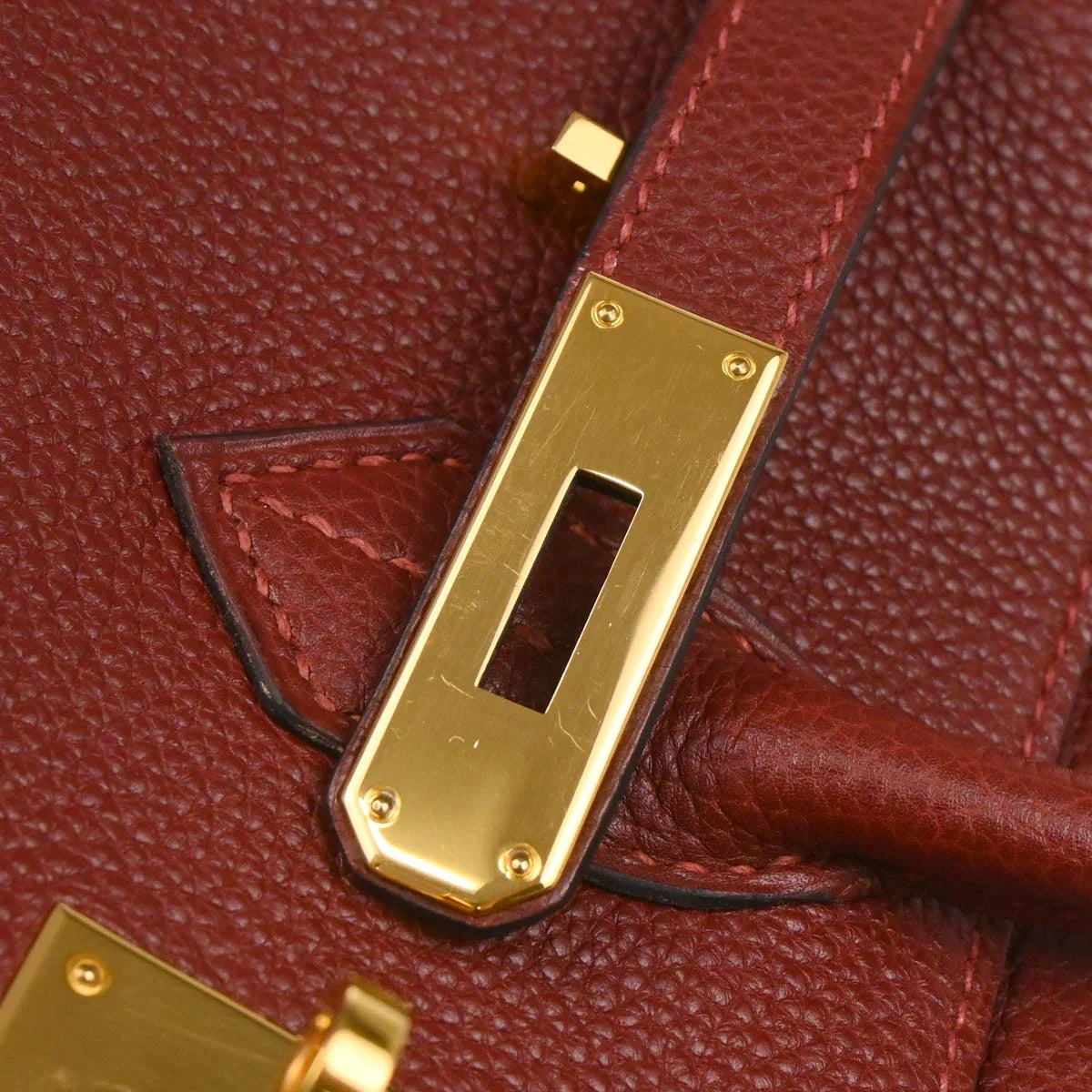 Hermes Rouge H Togo Birkin 30 Handbag
