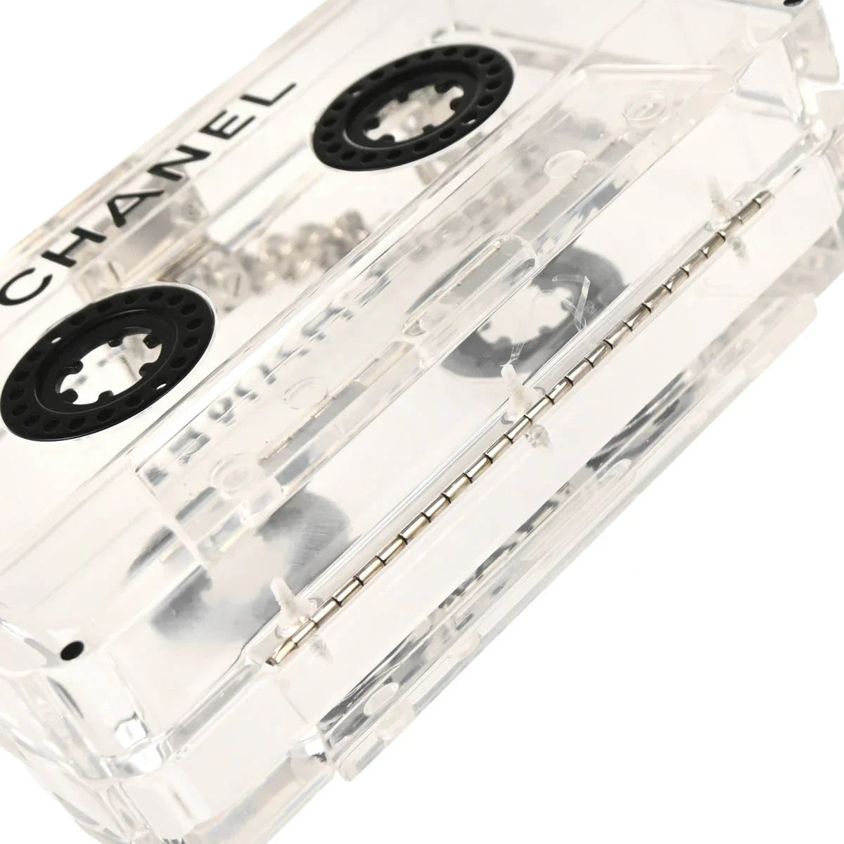 Chanel Clear Acrylic Cassette Tape Clutch Bag