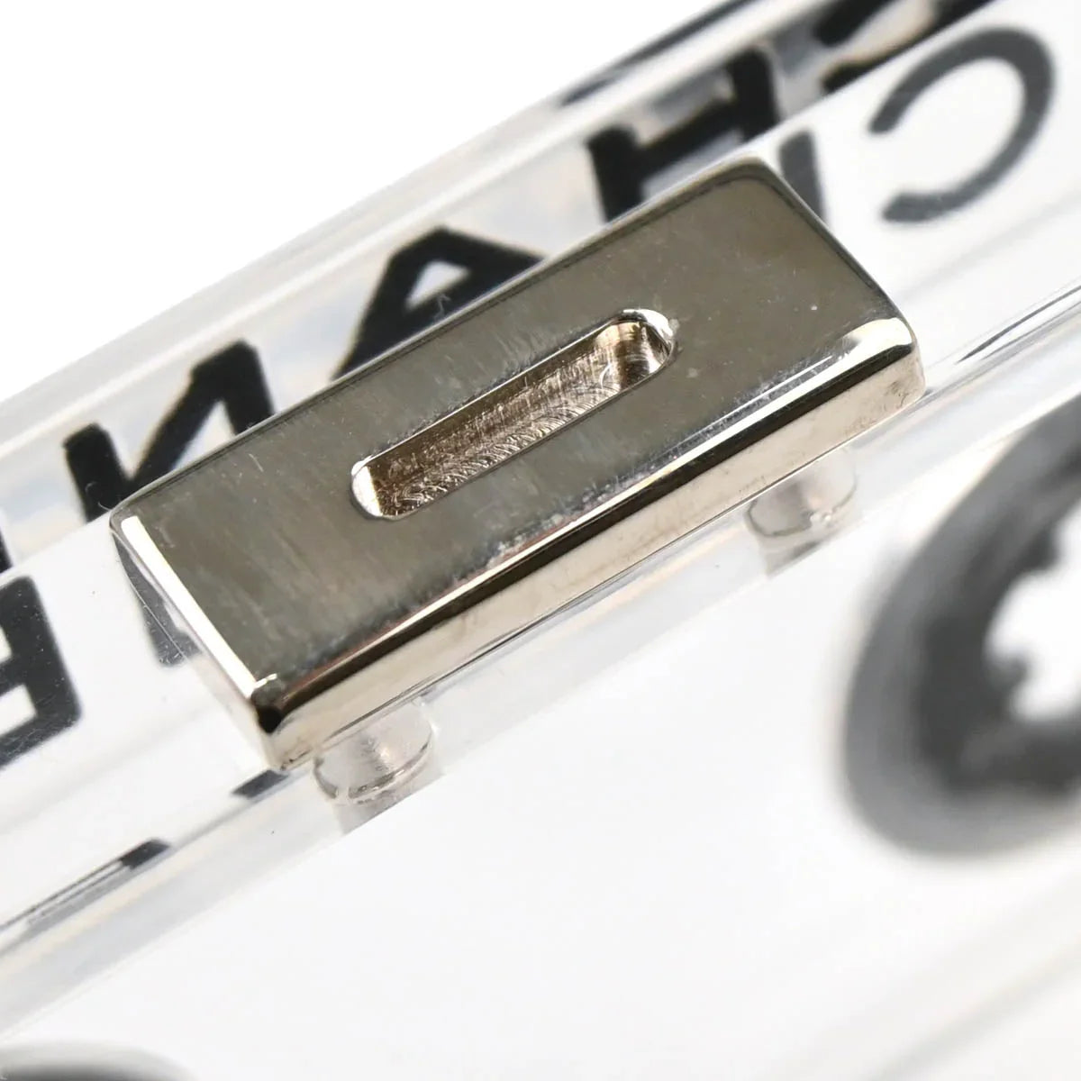 Chanel Clear Acrylic Cassette Tape Clutch Bag