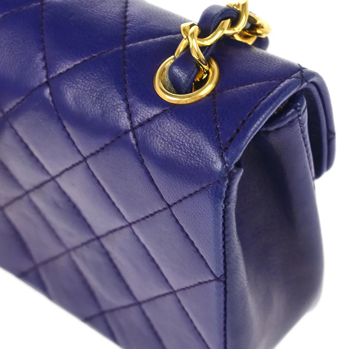 Chanel Purple Lambskin Shoulder Bag