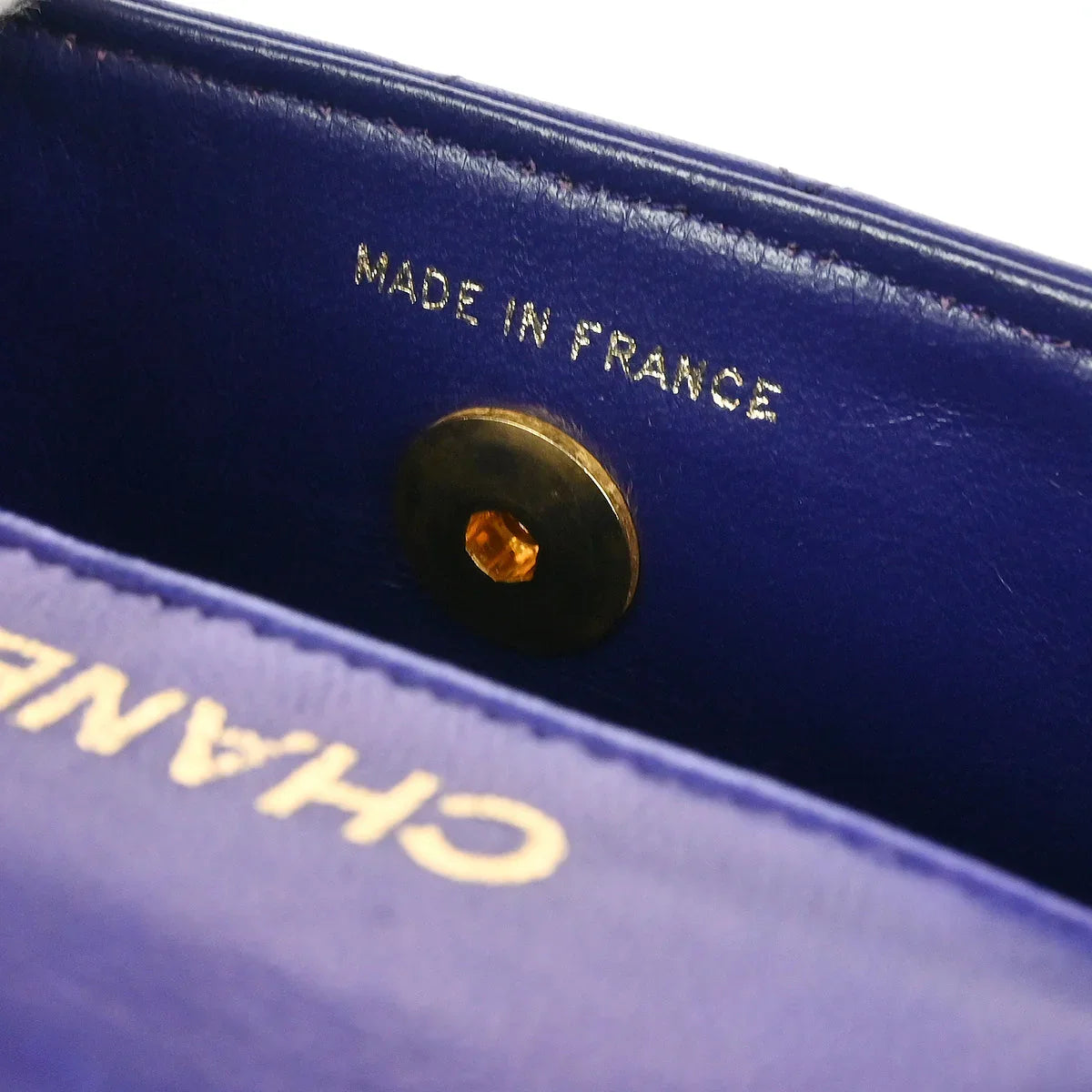 Chanel Purple Lambskin Shoulder Bag