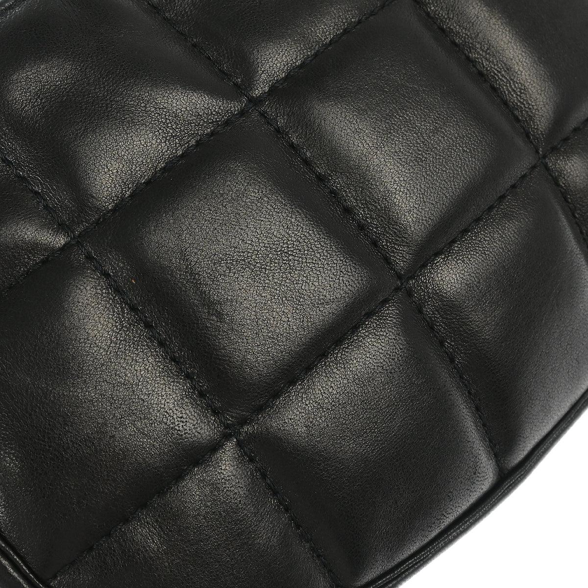 Chanel Black Lambskin Choco Bar Fringe Handbag