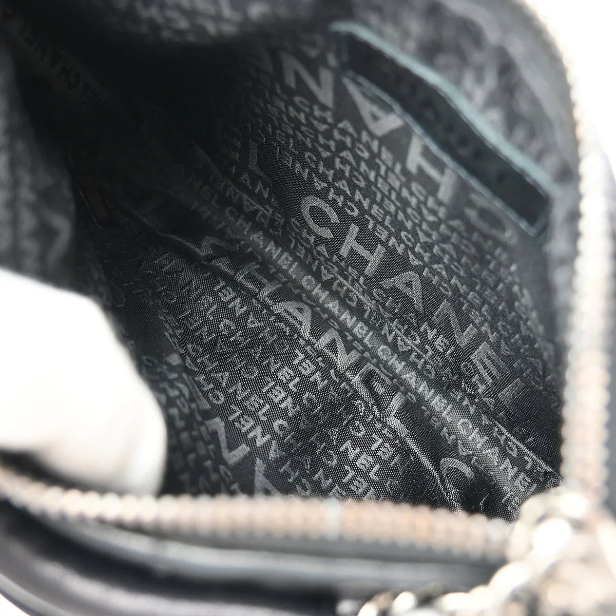 Chanel Black Lambskin Choco Bar Fringe Handbag