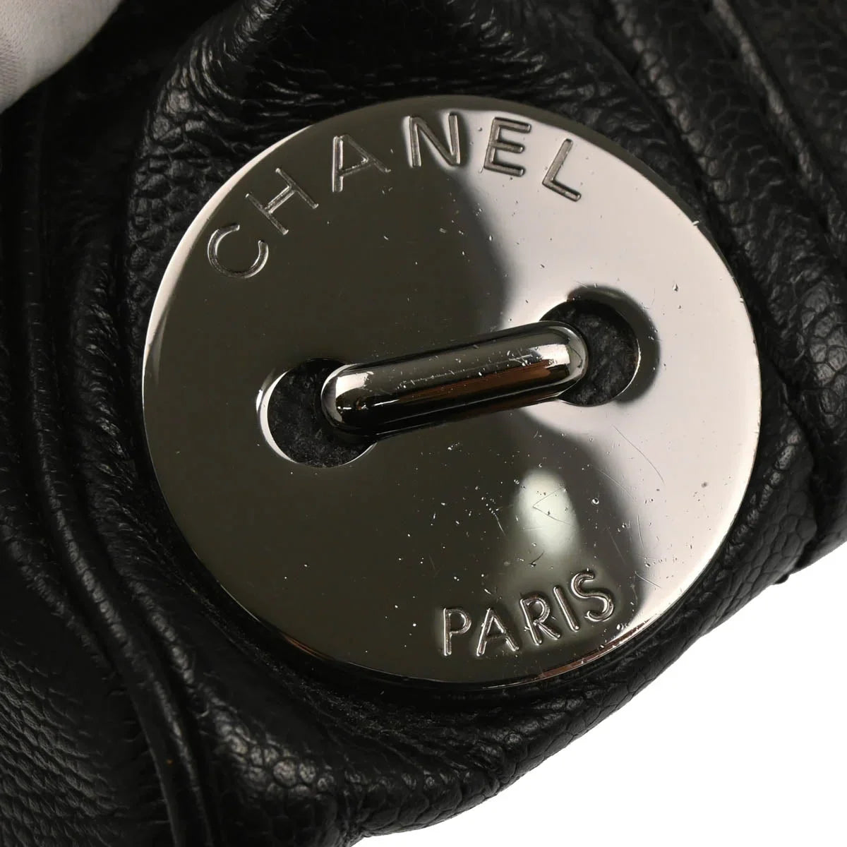 Chanel Black Caviar Choco Bar Handbag