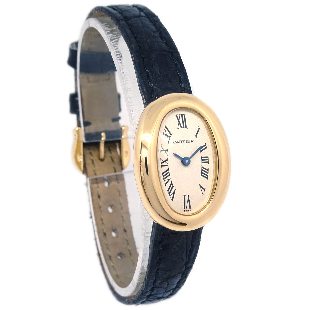 Cartier * Mini Baignoire Ref.1960 Quartz Watch 18KYG Black