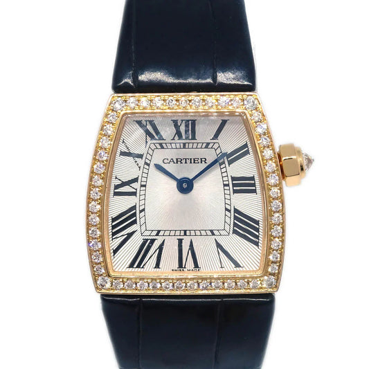 Cartier * La Dona Ref.WE600651 Quartz Watch 18KPG Diamond Black