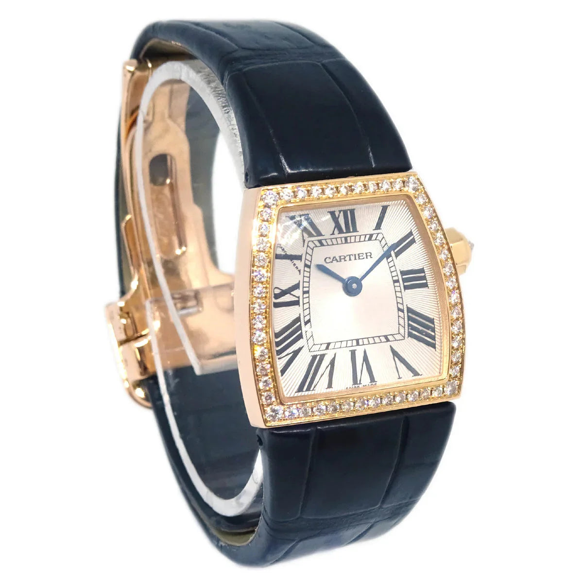 Cartier * La Dona Ref.WE600651 Quartz Watch 18KPG Diamond Black