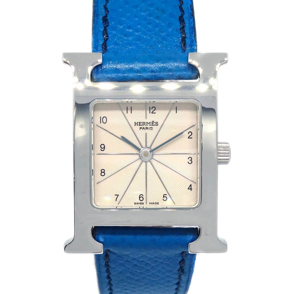 Hermes H Watch HH1.210 Quartz Watch SS Blue