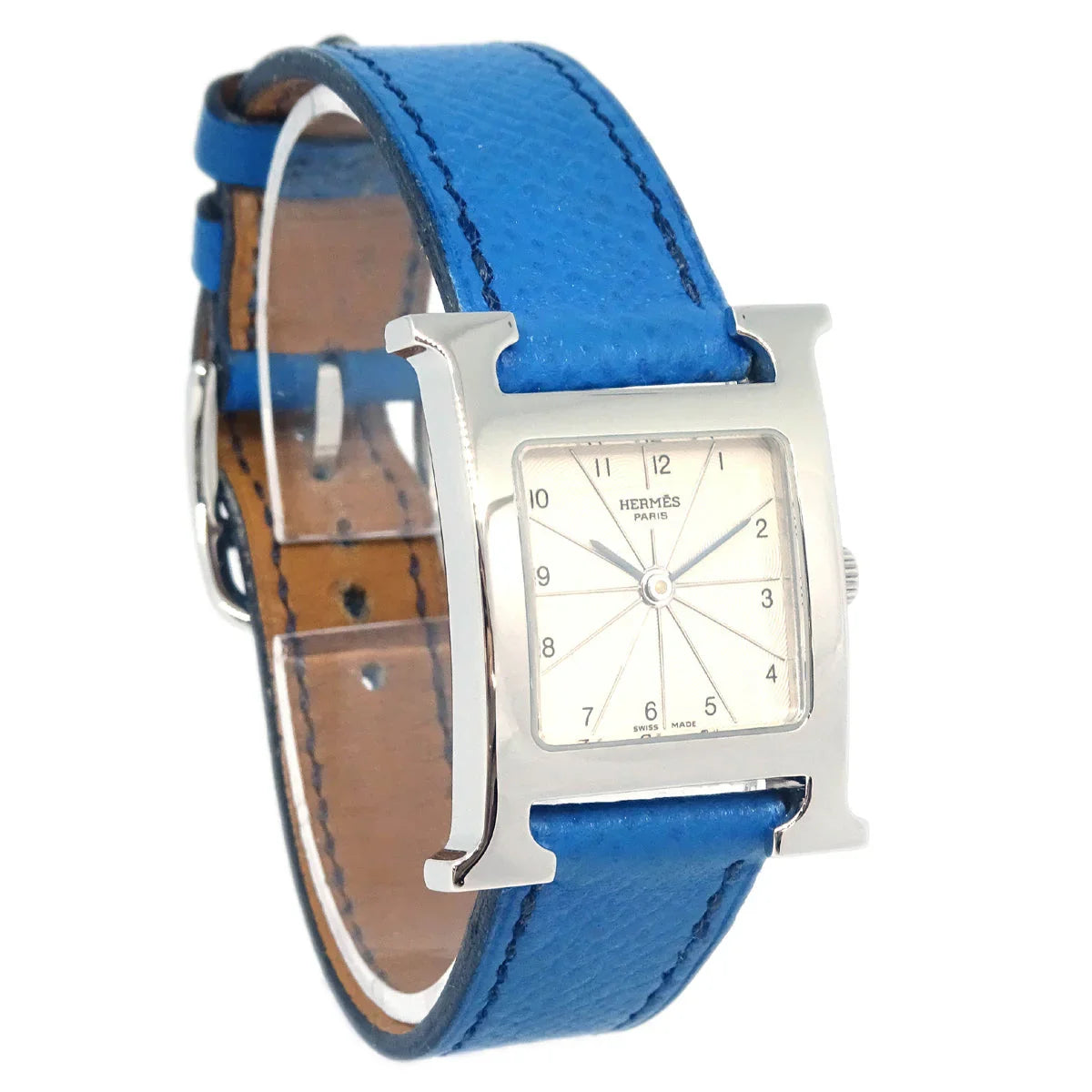 Hermes H Watch HH1.210 Quartz Watch SS Blue