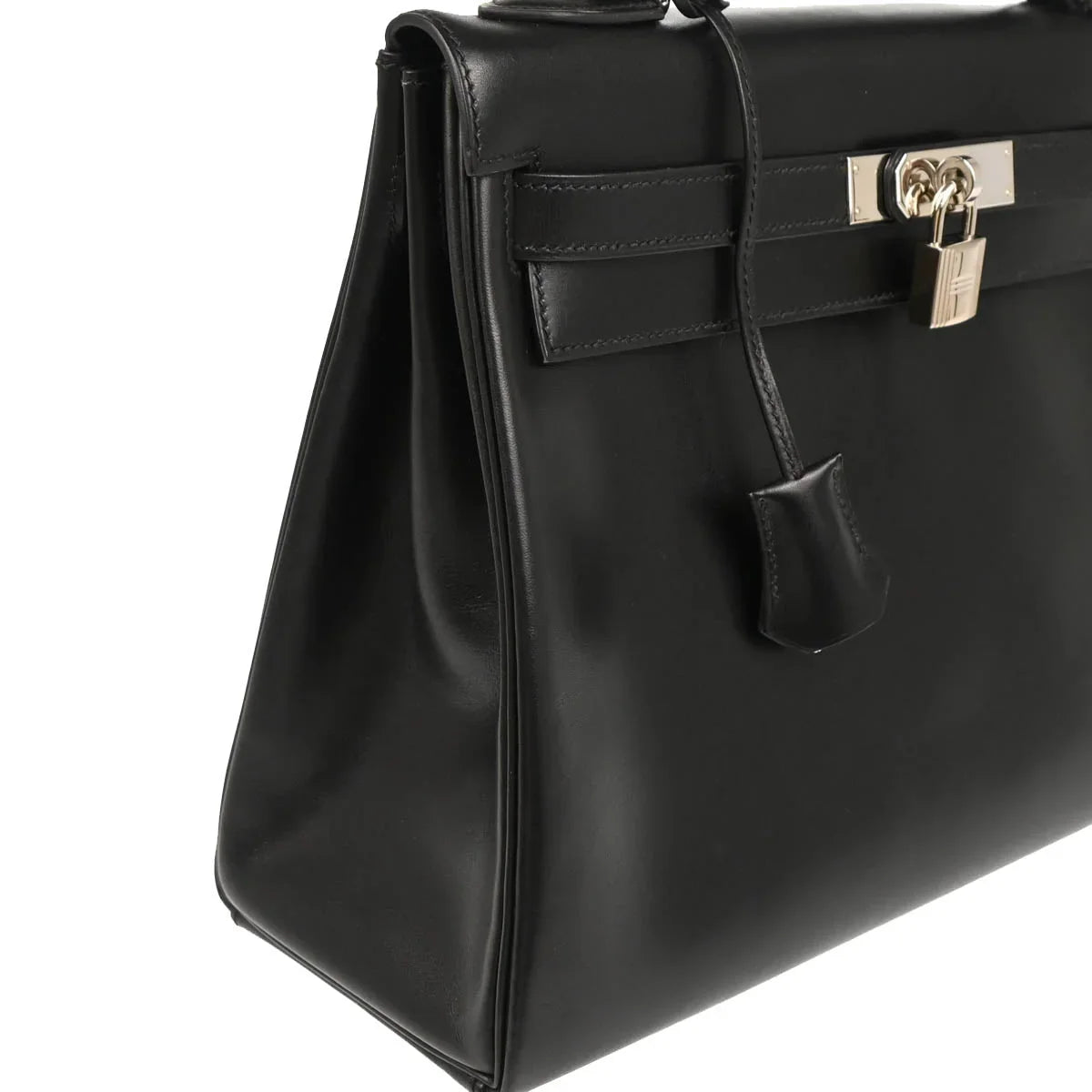 Hermes Black Box Calf Kelly 32 Retourne 2way Shoulder Handbag