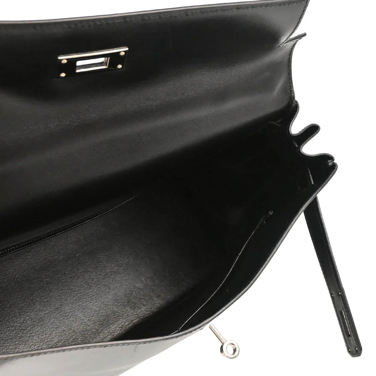 Hermes Black Box Calf Kelly 32 Retourne 2way Shoulder Handbag
