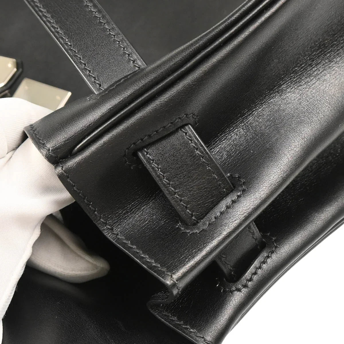 Hermes Black Box Calf Kelly 32 Retourne 2way Shoulder Handbag