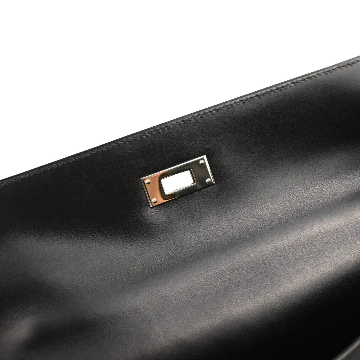 Hermes Black Box Calf Kelly 32 Retourne 2way Shoulder Handbag