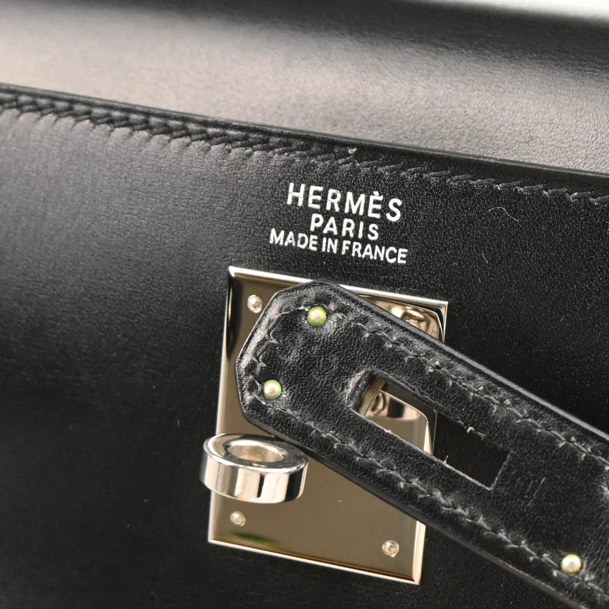 Hermes Black Box Calf Kelly 32 Retourne 2way Shoulder Handbag