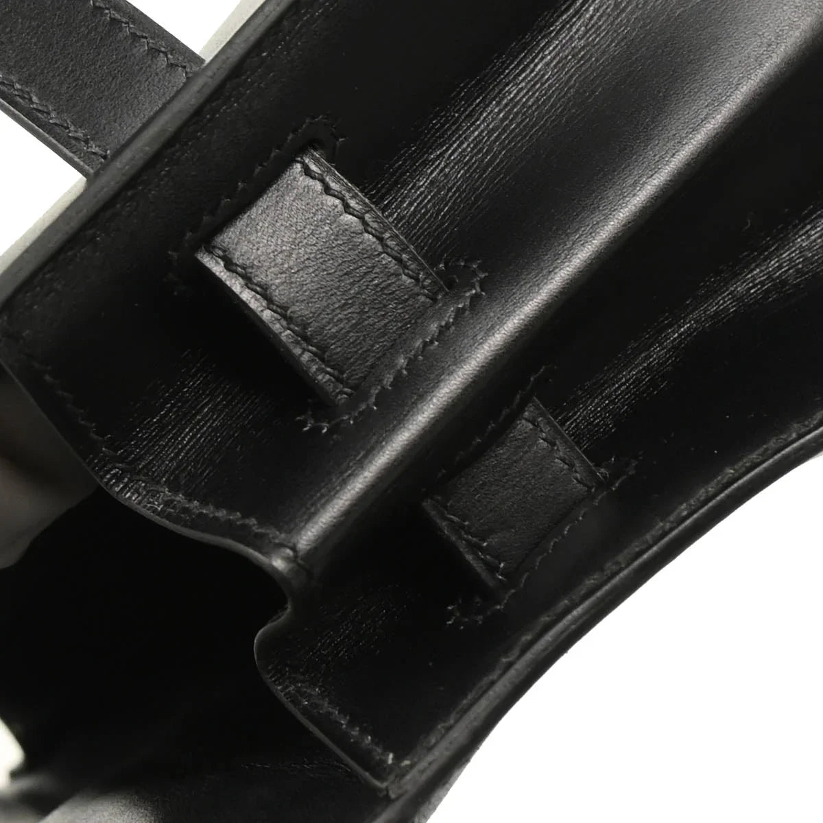 Hermes Black Box Calf Kelly 32 Sellier Handbag