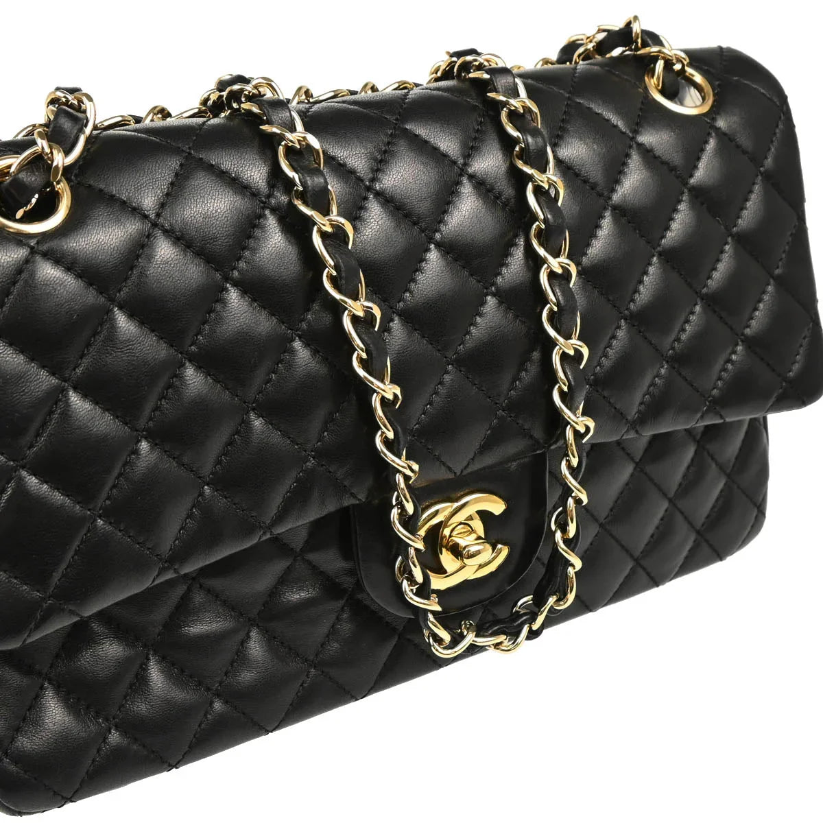 Chanel 2009-2010 Black Lambskin Valentine Shoulder Bag