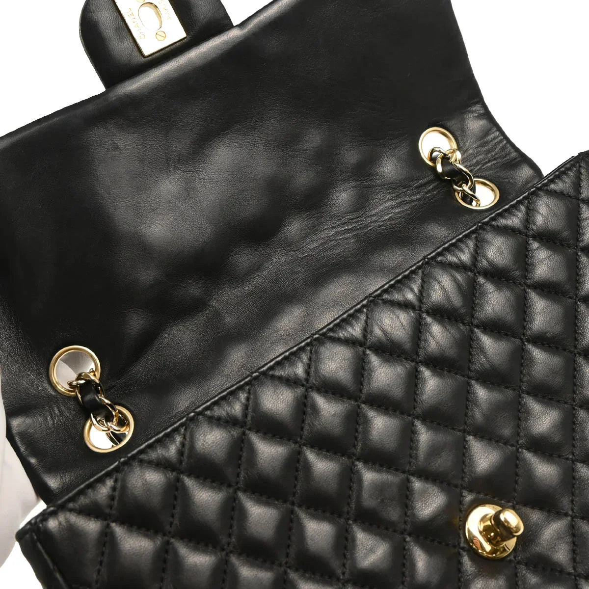 Chanel 2009-2010 Black Lambskin Valentine Shoulder Bag
