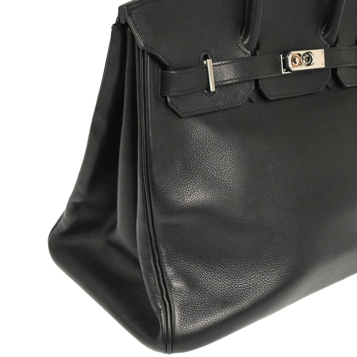 Hermes Black Evercalf Birkin 35 Handbag