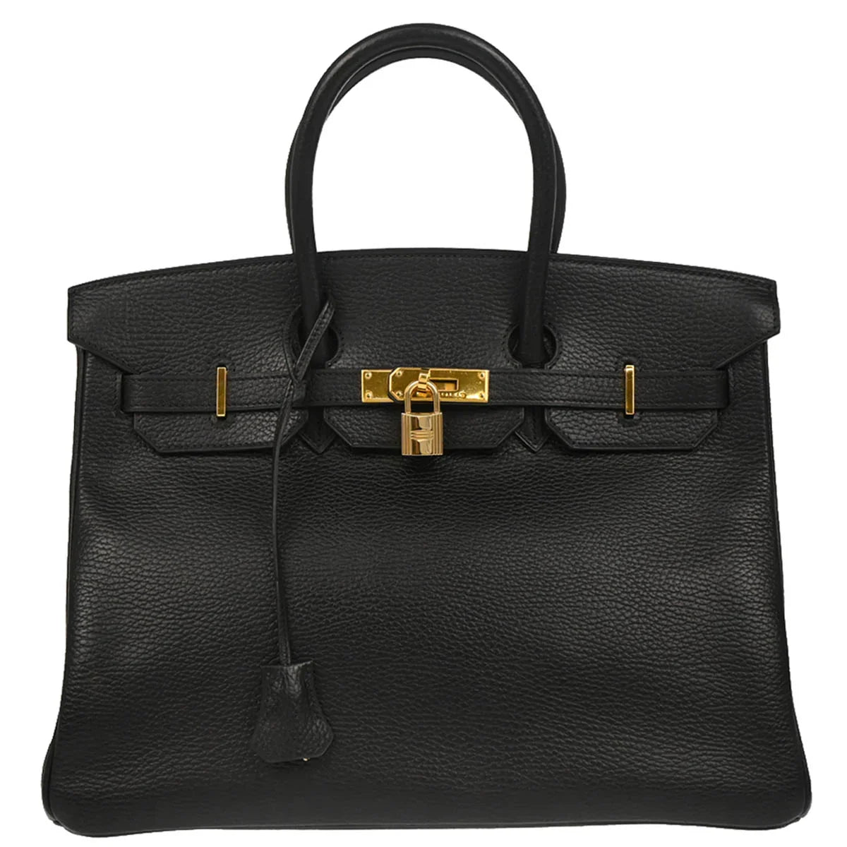 Hermes Black Ardennes Birkin 35 Handbag