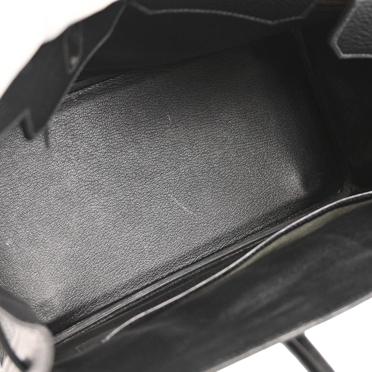 Hermes Black Ardennes Birkin 35 Handbag