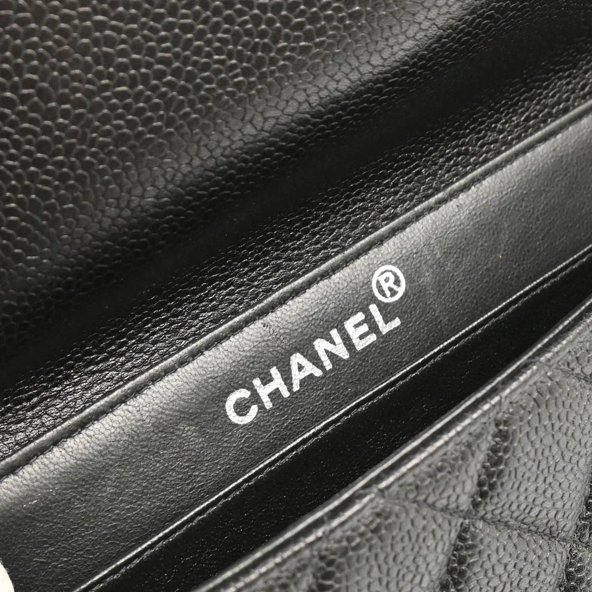 Chanel Black Caviar Double Sided Classic Flap Shoulder Bag
