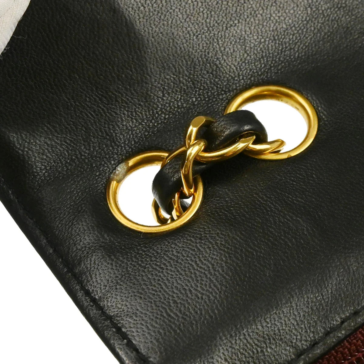 Chanel Black Lambskin Chevron Shoulder Bag