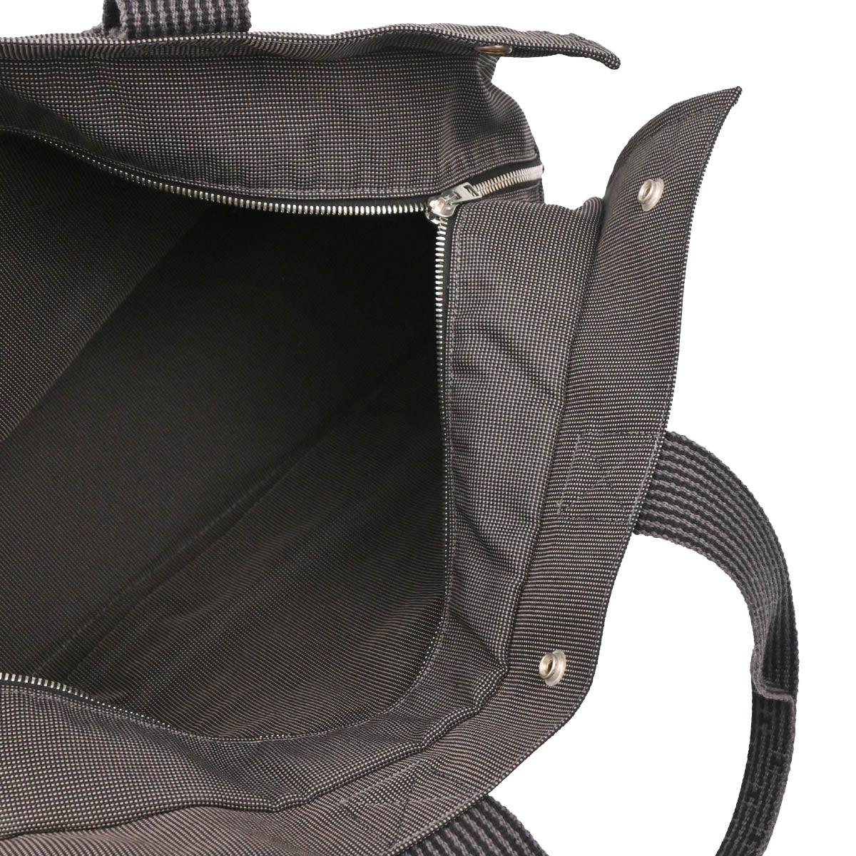 Hermes Gray Canvas Herline Tote GM Handbag