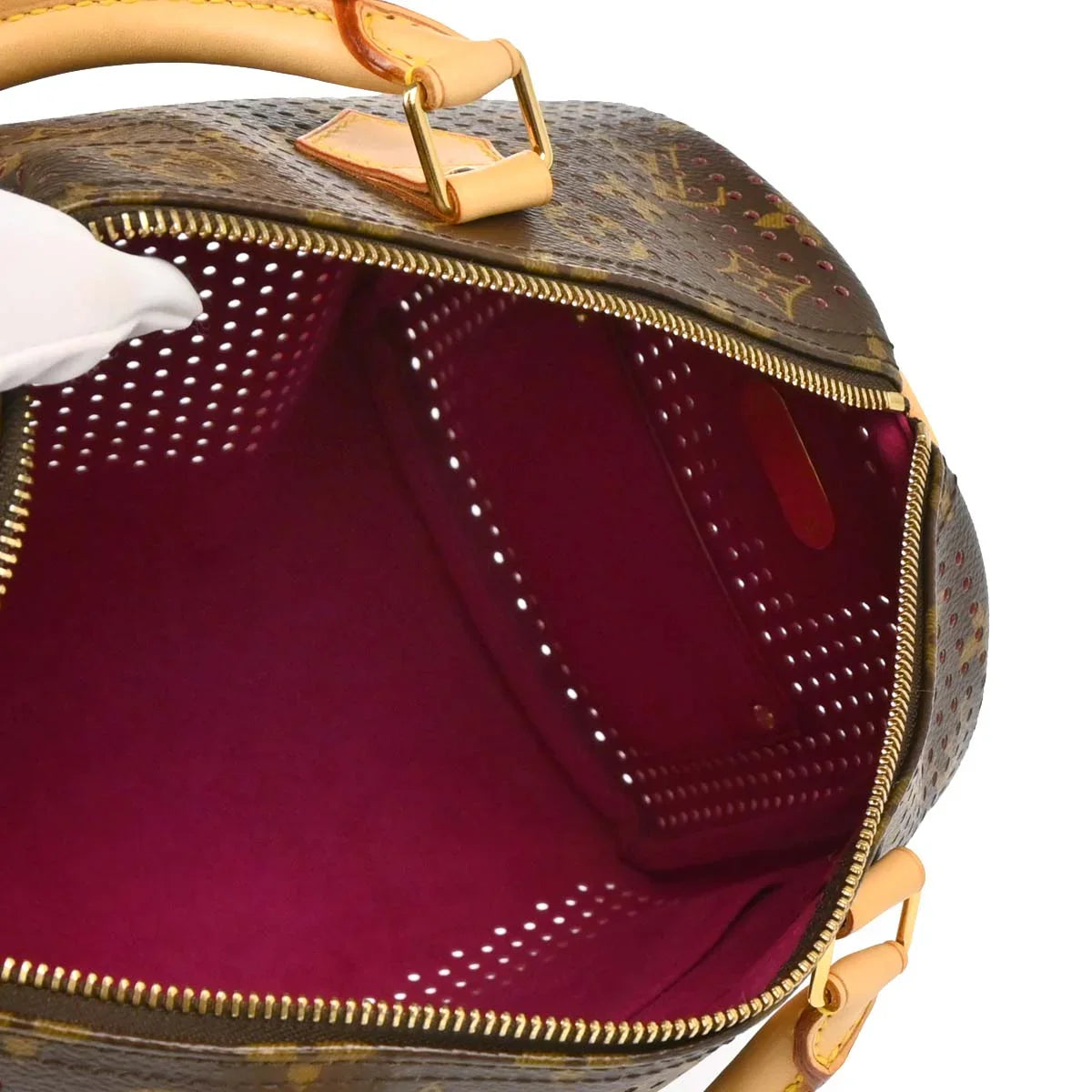 Louis Vuitton 2006 Pink Monogram Perfo Speedy 30 Handbag M95180