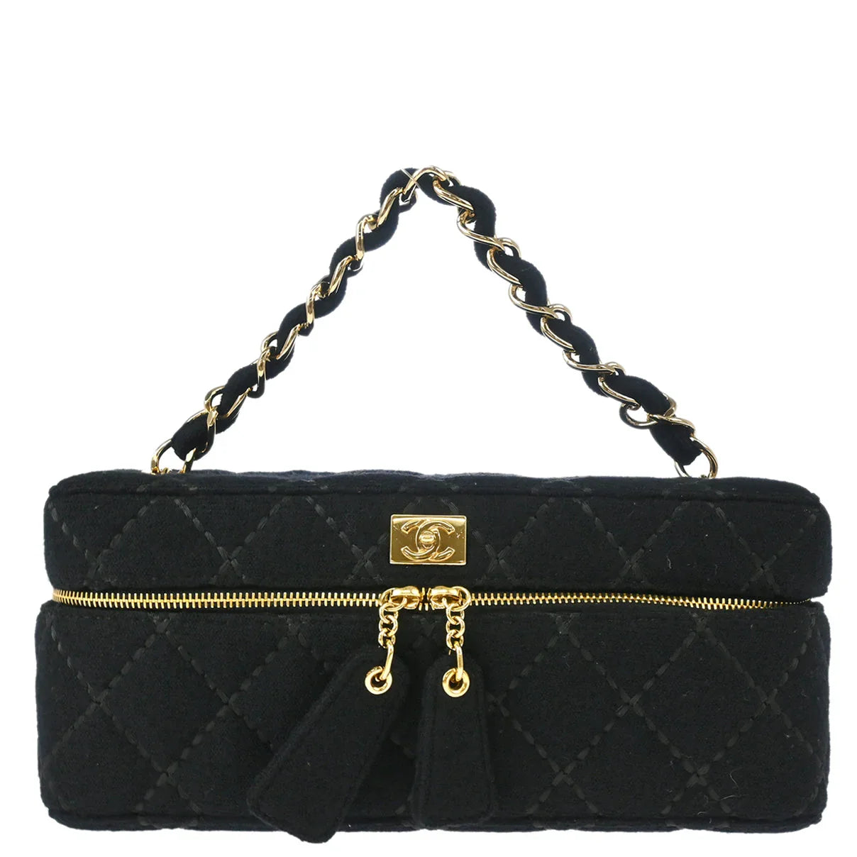 Chanel Black Woo Wild Stitch Vanity Handbag