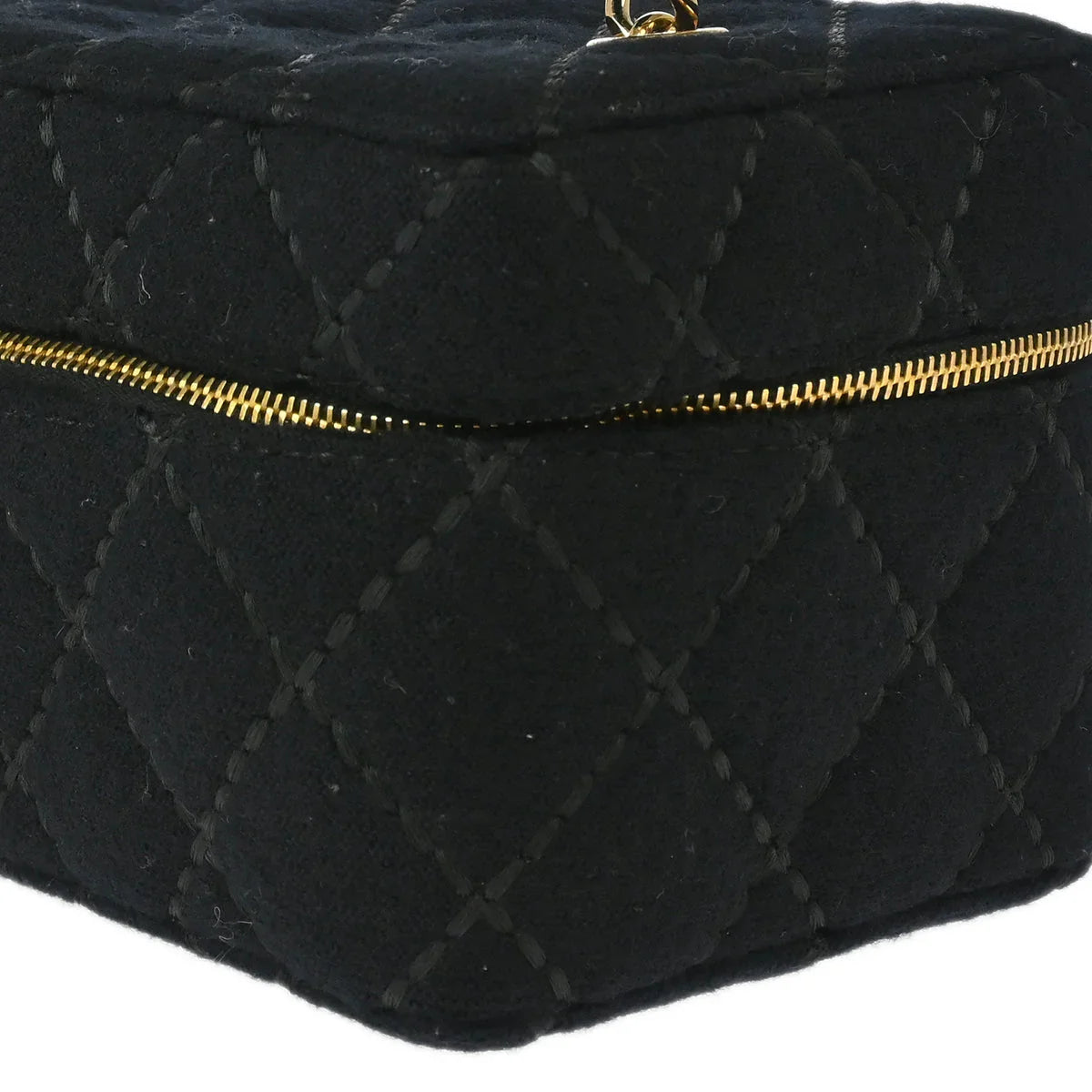 Chanel Black Woo Wild Stitch Vanity Handbag